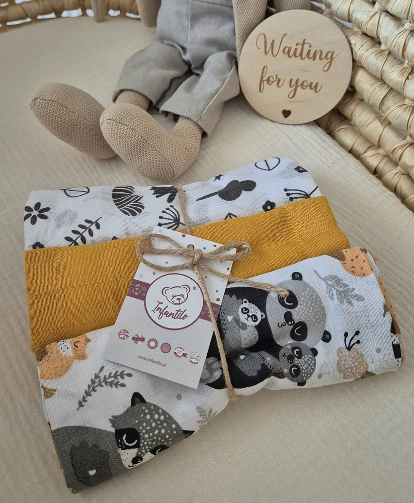 Pieluszki muślinowe 70x80cm - 3-PAK