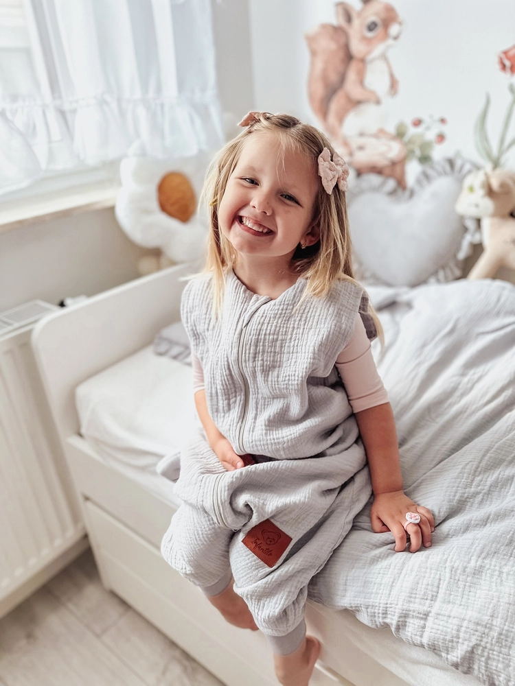 Śpiworek do spania muślinowy z nogawkami KIDS SOFT LIGHT