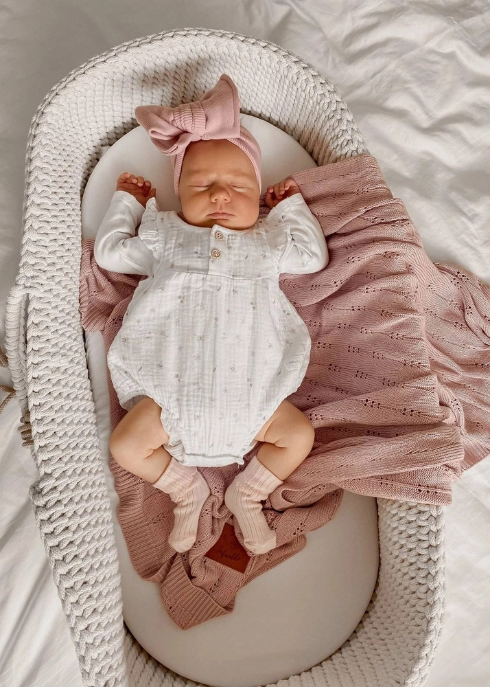 Kocyk bambusowy ażurowy 100% BAMBUS