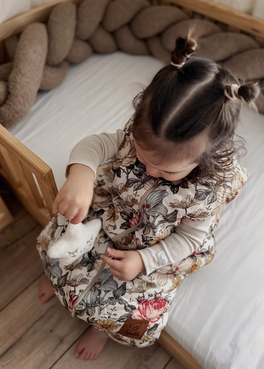 Śpiworek z nogawkami do spania KIDS z bawełny SATYNOWEJ 18-36m