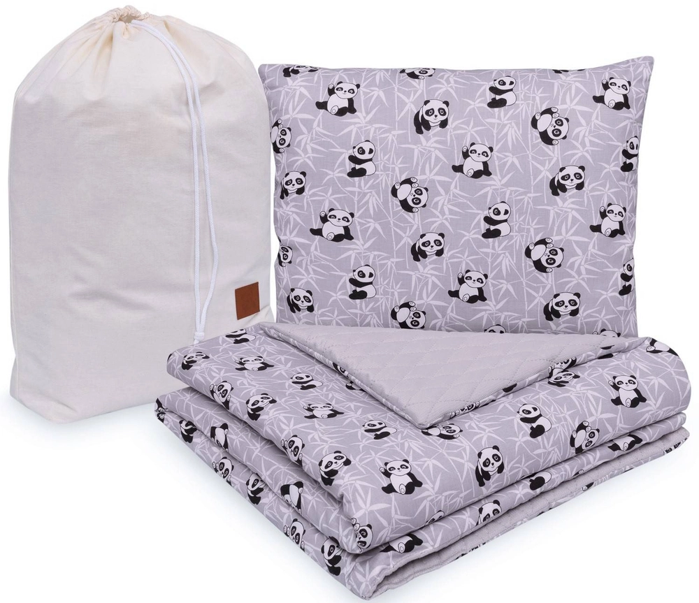 Koc przedszkolaka VELVET 100x135 + poduszka i worek