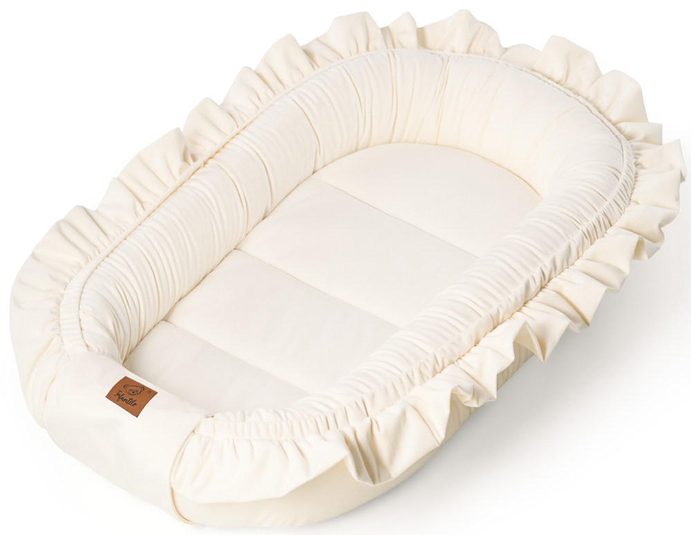 KOKON niemowlęcy VELVET z falbanką