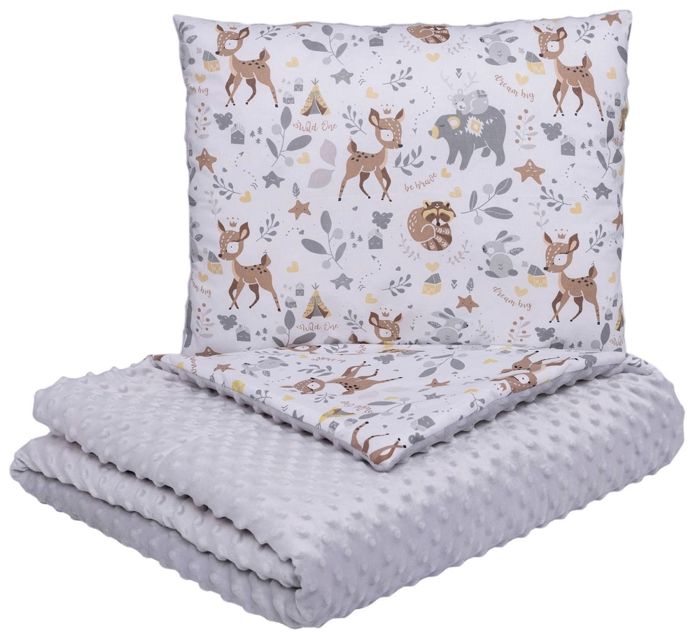 Komplet przedszkolaka MINKY kołderka + poduszka